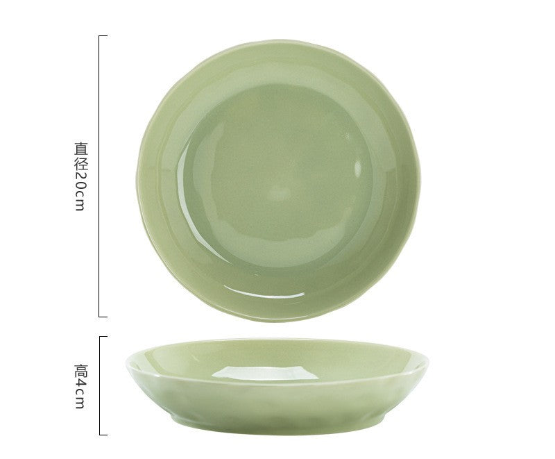 ins 奶油風格 碗碟套裝 陶瓷 餐具 喬遷新居 結婚禮物 碗碟筷碗盤 家用 碗筷 魚盤 方盤