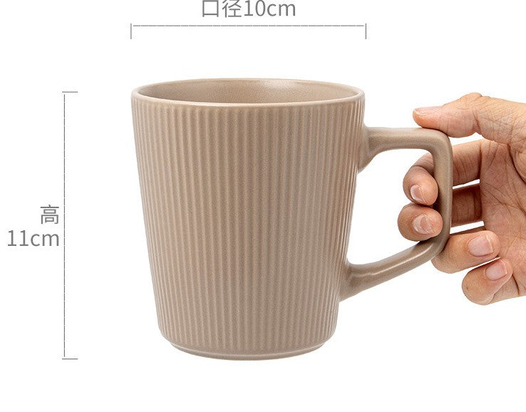 好宅選品 🏠 日式復古直紋 馬克杯 早餐杯 咖啡杯 情侶對杯 水杯