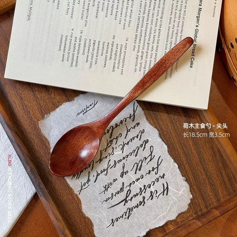 好宅選品 🏠 日式原木木匙 木質湯匙 木頭叉子餐匙餐叉 木筷 湯勺 木頭湯匙