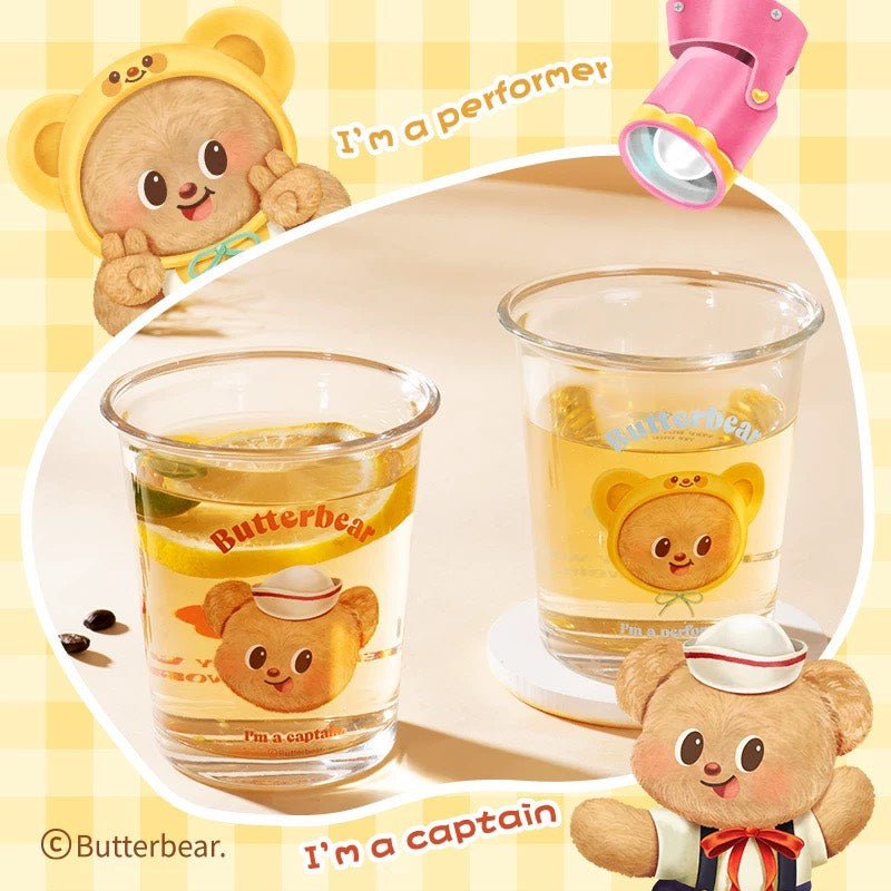 好宅現貨 🏠 奶油小熊 Butter Bear 玻璃杯 水杯 杯具 黃油小熊