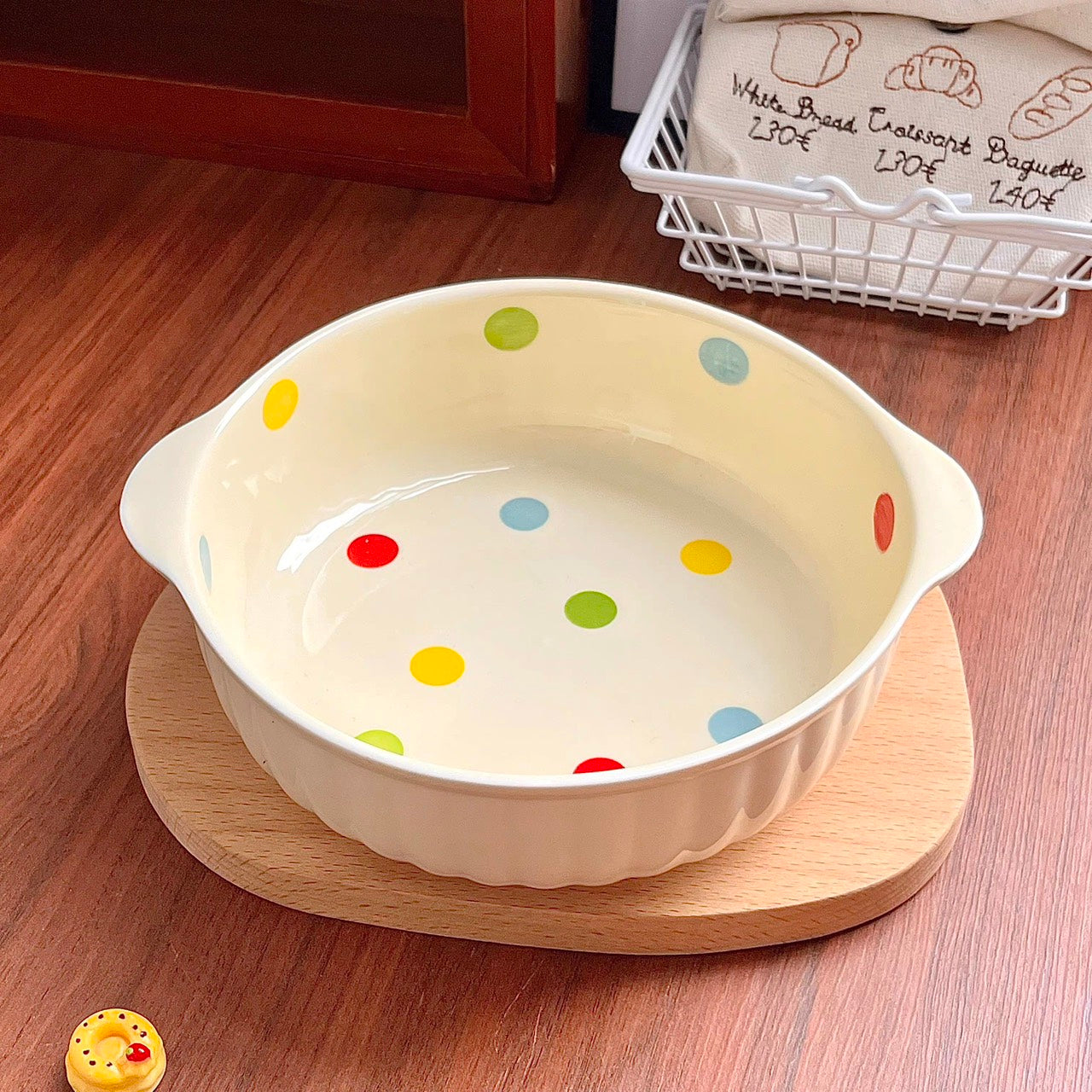 好宅現貨 🏠 點點系列 波點碗 雙耳碗 手柄碗 陶瓷碗 飯碗 餐具 餐盤 碗盤 器皿 優格碗 點心碗 早餐碗