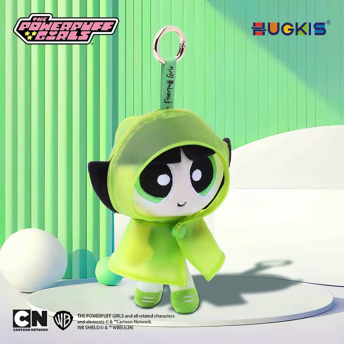 現貨秒發 ⚡ HUGKIS 正版 飛天小女警 雨衣系列毛絨掛件 娃娃吊飾 花花 泡泡 毛毛 包包掛件吊飾 禮物
