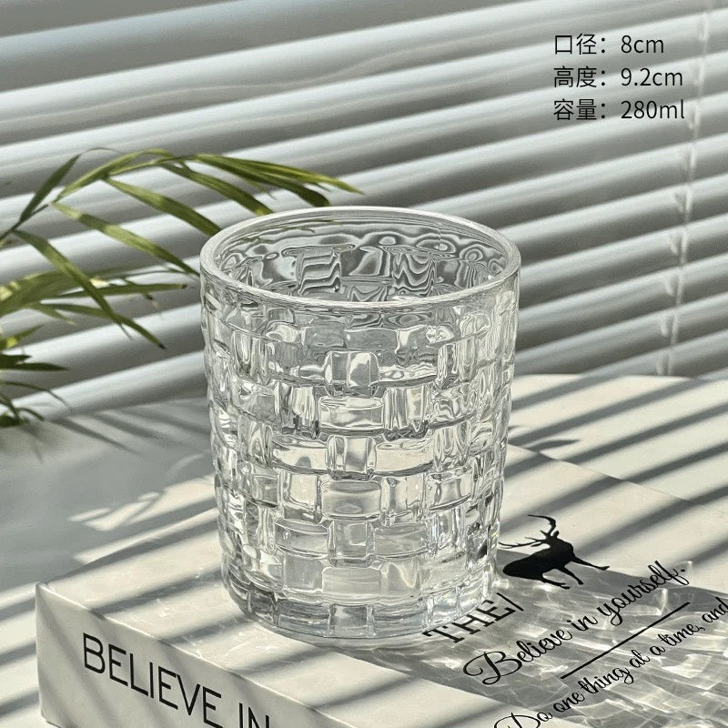 好宅選品 🏠 歐式撞色 威士忌酒杯 手繪彩色玻璃杯 創意彩繪水杯 洋酒杯 彩透玻璃杯