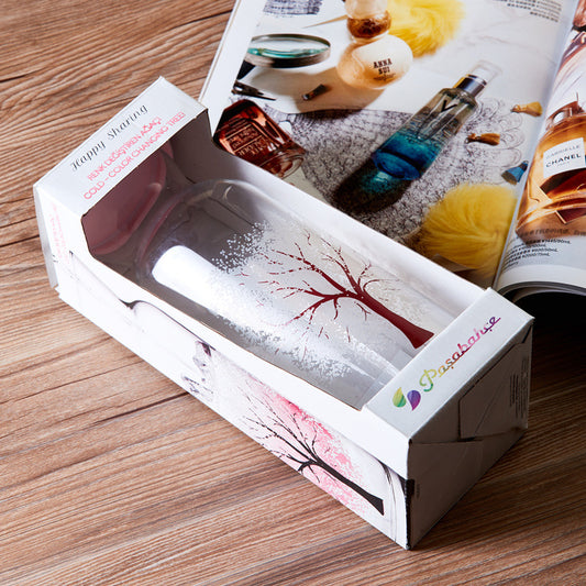 好宅選品 🏠 櫻花樹溫變玻璃冷水壺 家用果汁瓶 遇熱變色水壺 冷水壺 寬口壺