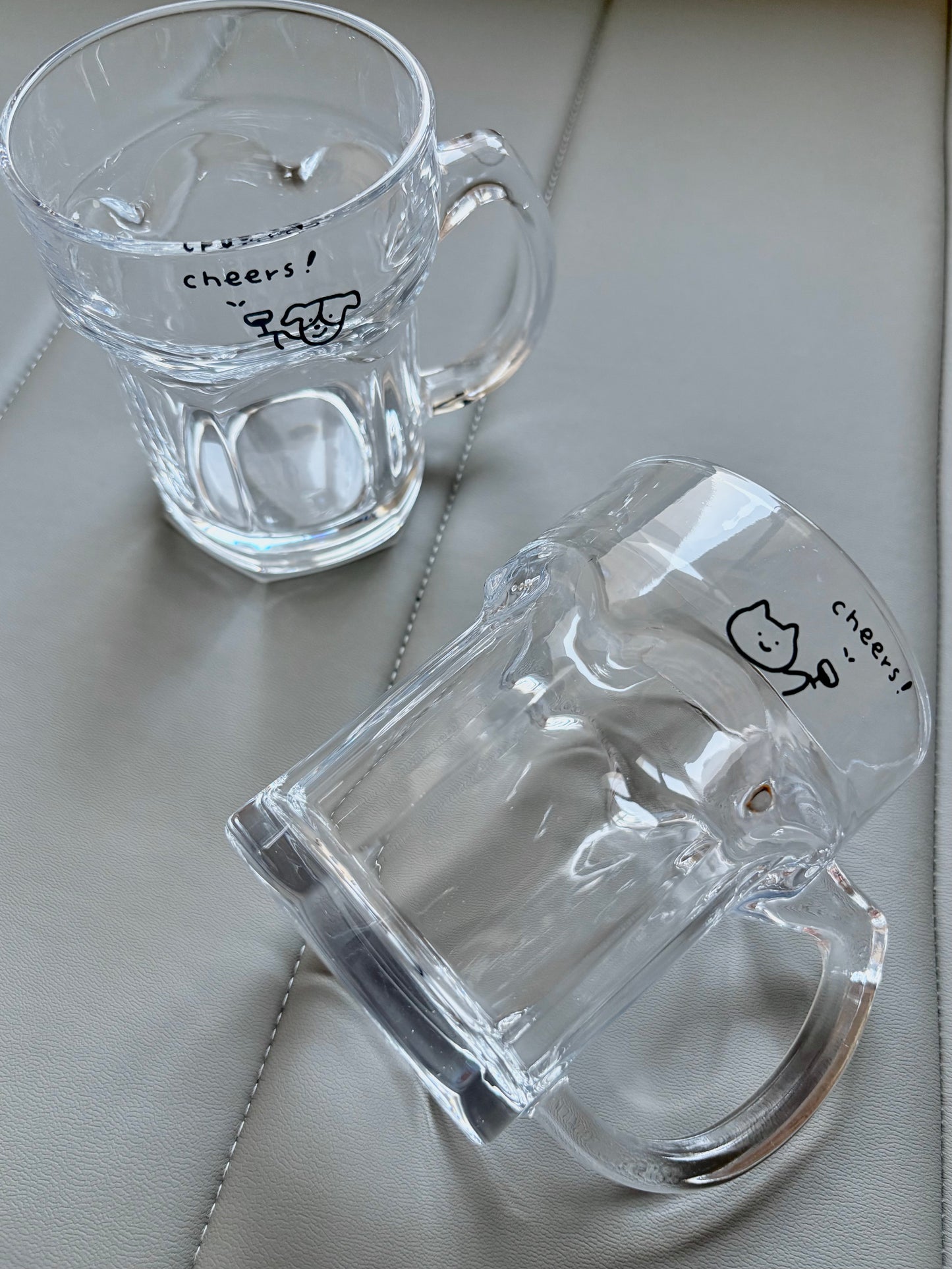 好宅現貨 🏠 Cheers 燒酒杯 玻璃杯 簡約插圖 水杯 酒杯