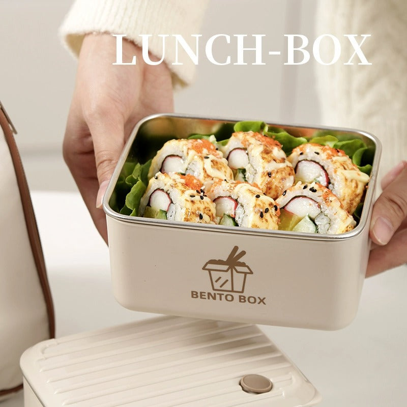 好宅選品 🏠 可微波爐 不銹鋼餐盒 316不鏽鋼筷子 奶油風 保溫便當盒 防滑 防摔 防黴菌 高檔抗菌