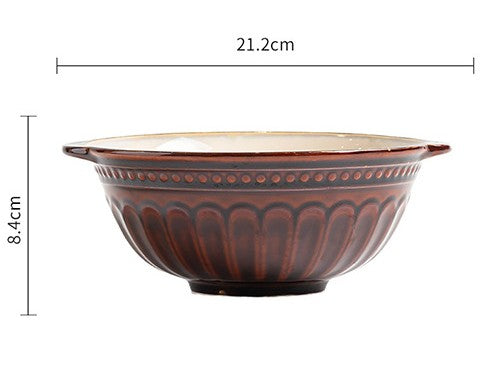 好宅選品 🏠 美式復古餐具組 飯碗 平盤 歐式陶瓷 西餐盤 餐具碗碟套裝 深盤 淺盤