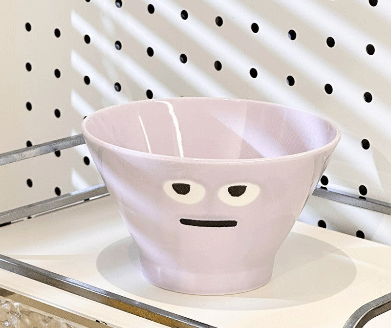 好宅選品 🏠 表情包 陶瓷飯碗 餐具 斗笠碗 防燙 飯碗 沙拉碗 一家人飯碗