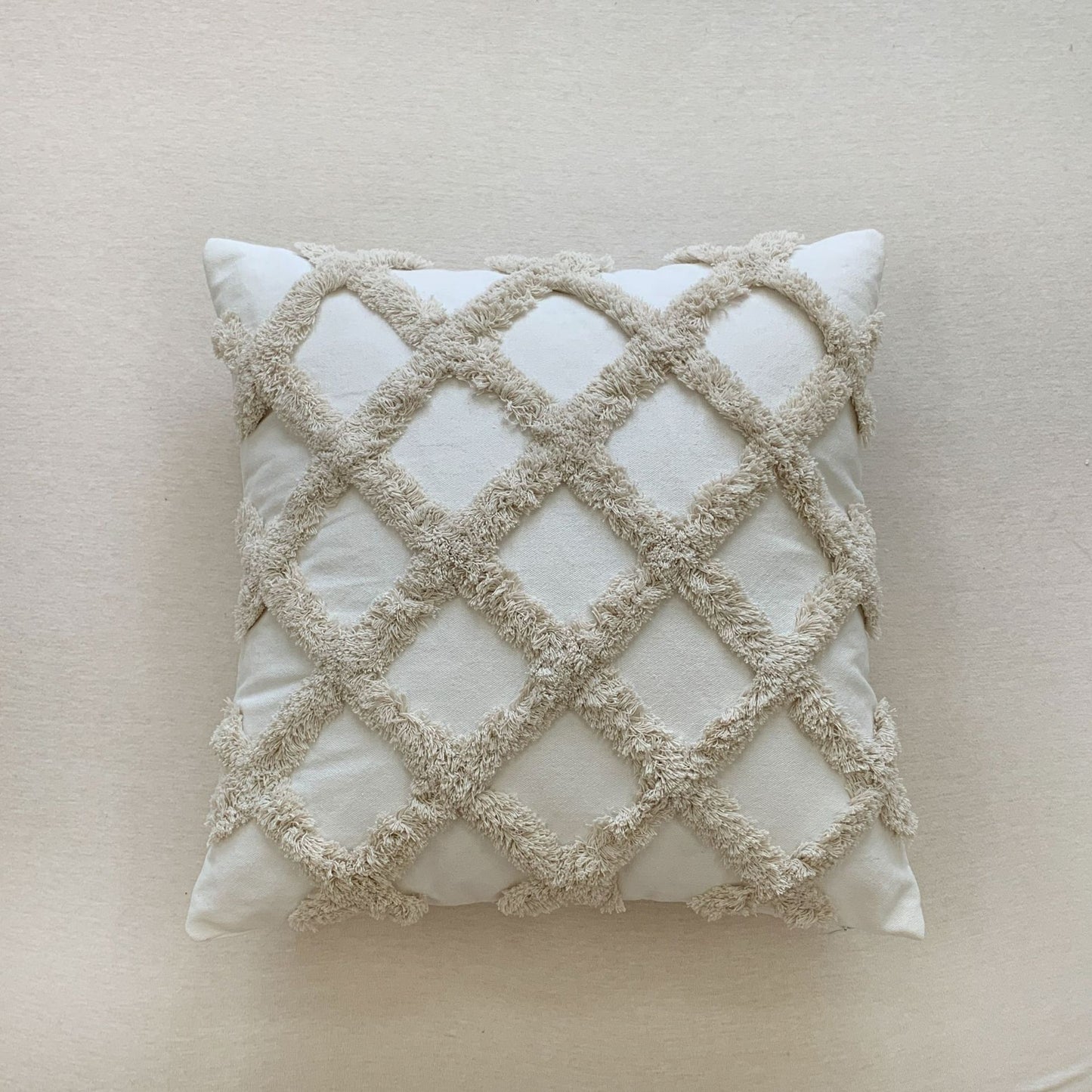 ins 波西米亞 簇絨圈絨帆布刺繡 客廳抱枕 沙發靠枕靠墊