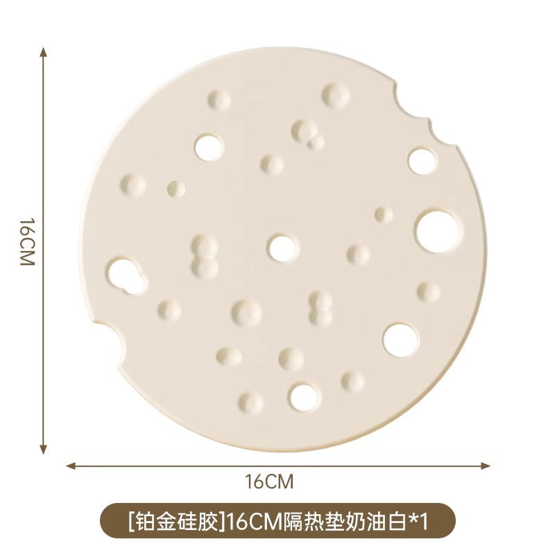 好宅選品 🏠 芝士造型隔熱墊 乳酪矽膠隔熱墊 餐桌防燙墊 奶油風 鍋碗墊 餐盤墊子 耐高溫