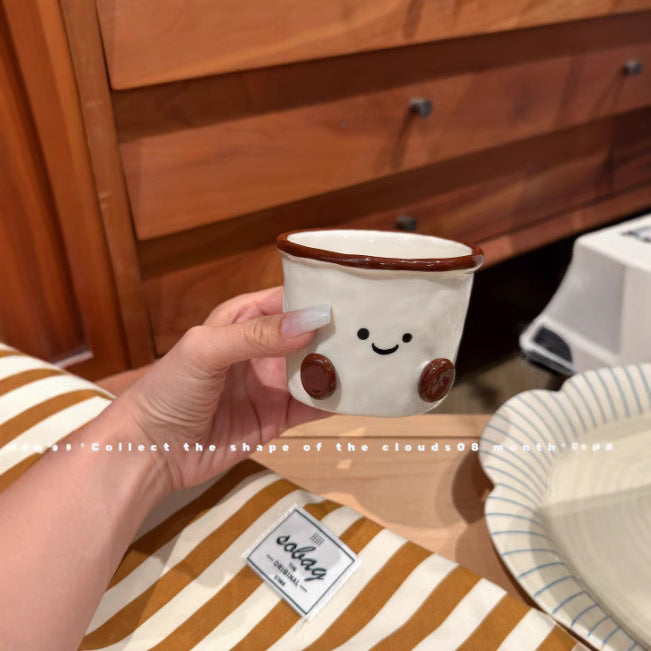 好宅選品 🏠 ins 可可豆系列 迷你杯 飯碗 甜點碗 沙拉盤 陶瓷碗  盤子 陶瓷盤