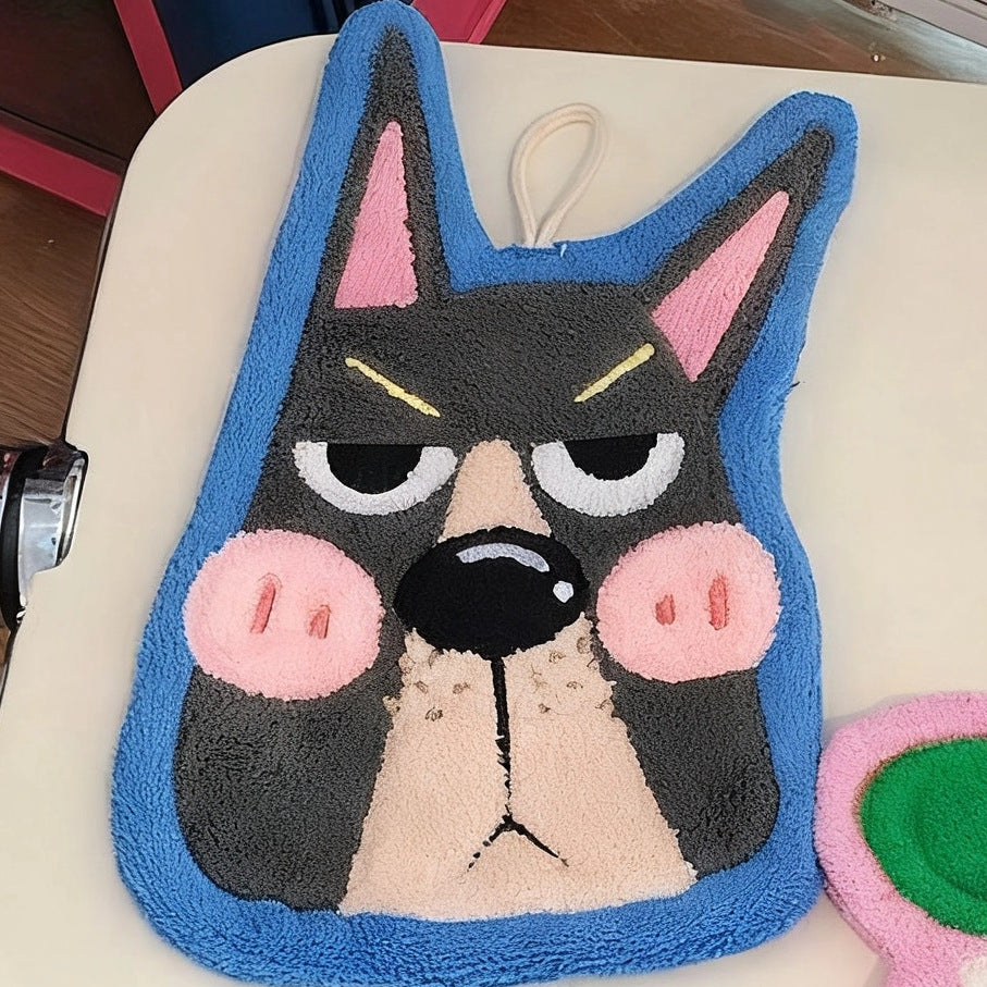 好宅選品 🏠 ins 多巴胺擦手巾 掛式吸水加厚毛巾 擦手帕 洗手小方巾