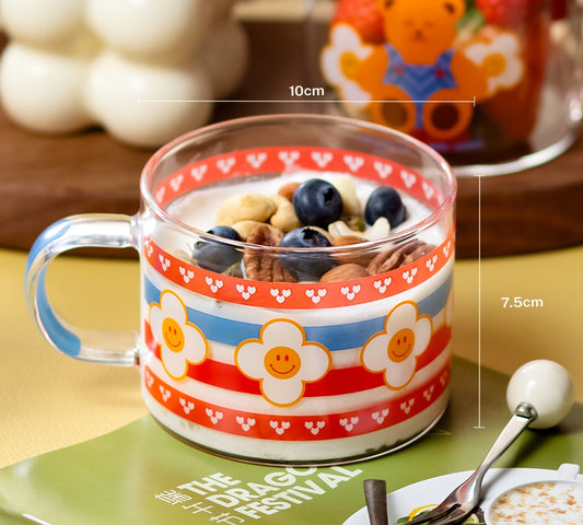 好宅現貨 🏠 ins 玻璃杯 馬克杯 小熊 花花 拍攝道具