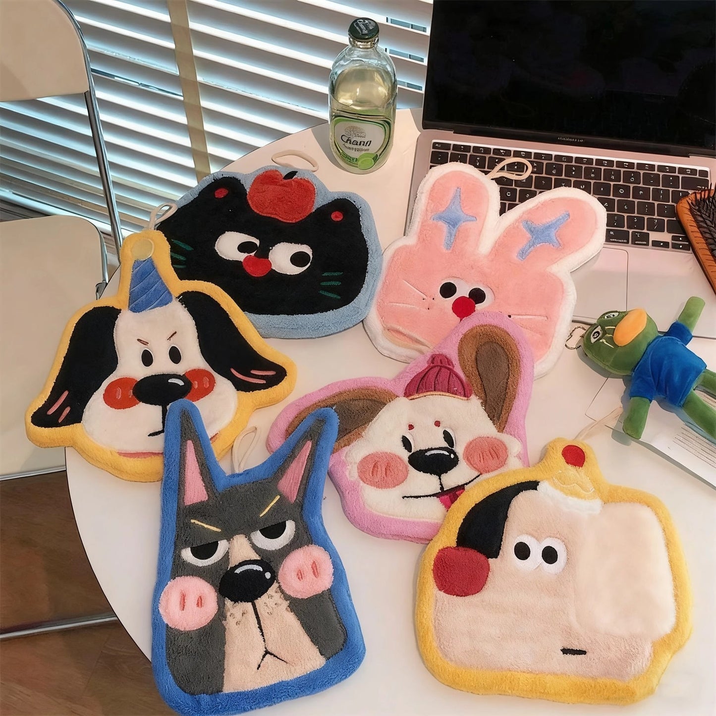 好宅選品 🏠 ins 多巴胺擦手巾 掛式吸水加厚毛巾 擦手帕 洗手小方巾