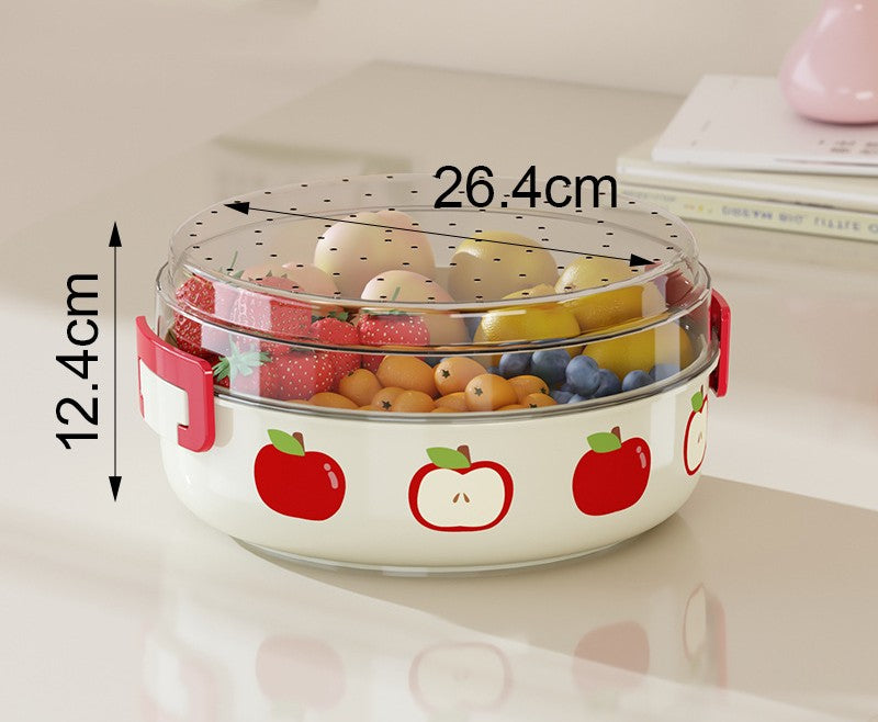 好宅選品 🏠 多巴胺撞色水果盤 洗菜盆 瀝水籃 雙層水果盤 零食盒 零食盤 保鮮盒 乾果盤