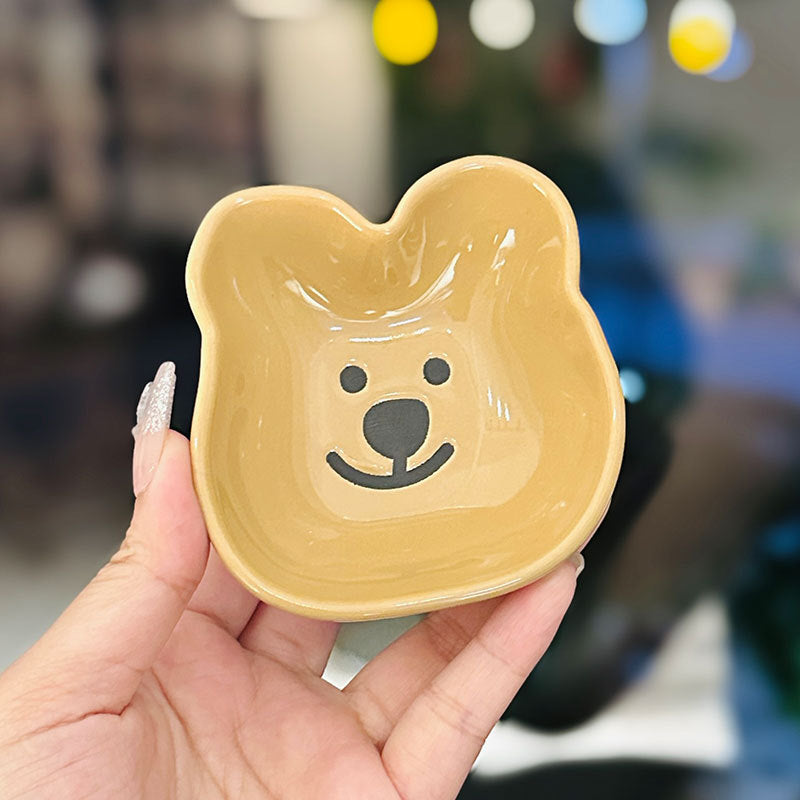 好宅選品 🏠 捲毛狗狗 調味料碟 沾料碟 調味碟 醬油醋碟 復古 陶瓷 釉下彩碟子