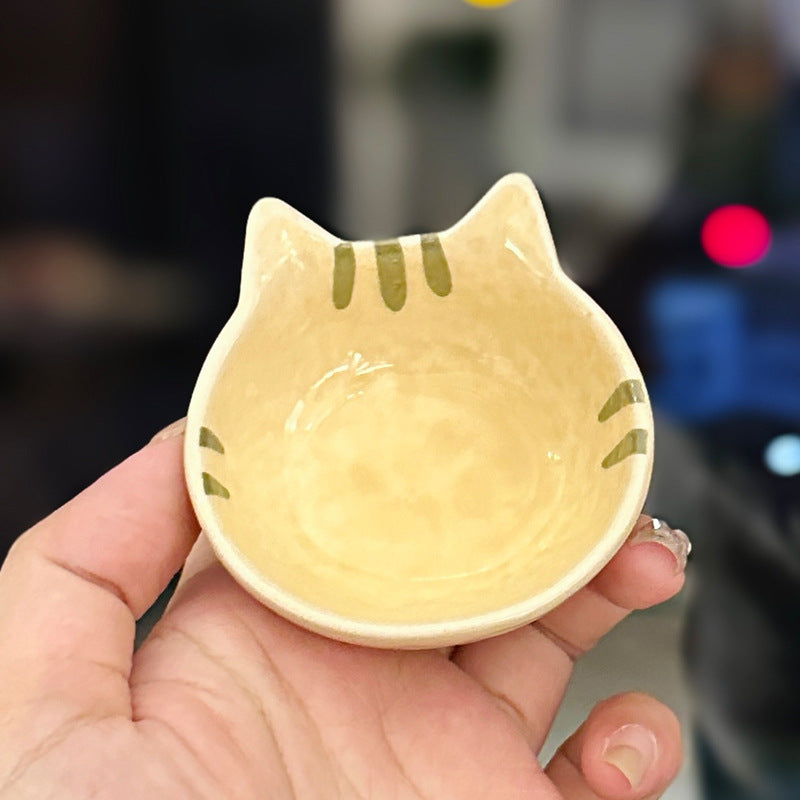 好宅選品 🏠 日式小貓 調味料碟 沾料碟 釉下彩餐具 油醋碗 復古陶瓷 點心盤
