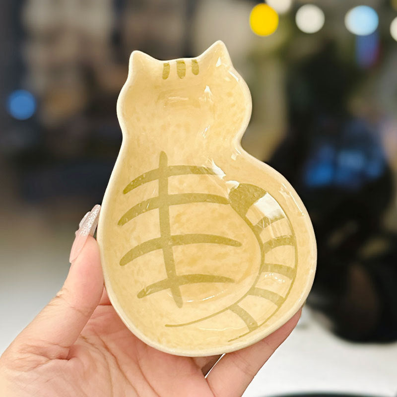 好宅選品 🏠 日式小貓 調味料碟 沾料碟 釉下彩餐具 油醋碗 復古陶瓷 點心盤