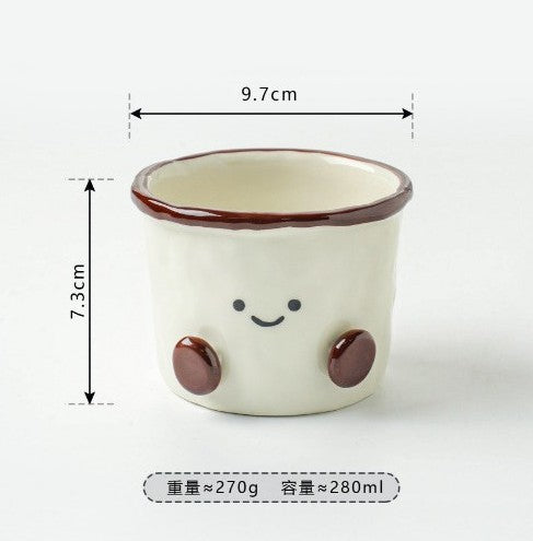 好宅選品 🏠 ins 可可豆系列 迷你杯 飯碗 甜點碗 沙拉盤 陶瓷碗  盤子 陶瓷盤