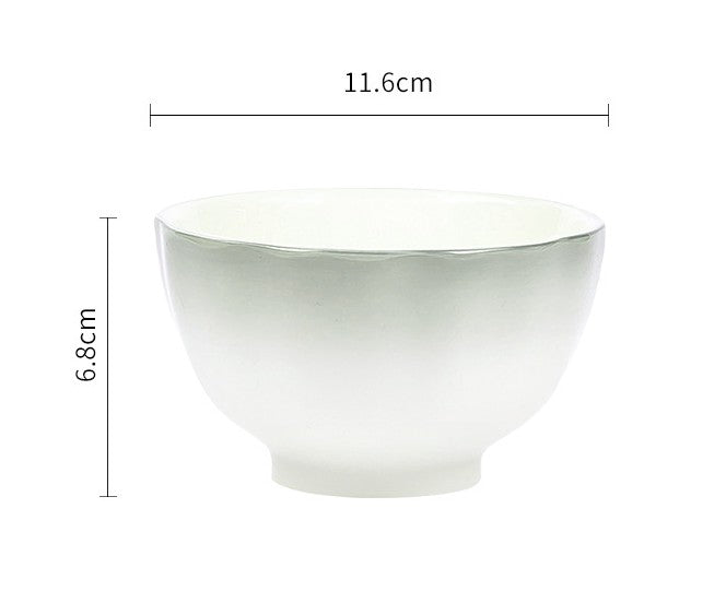 好宅選品 🏠 漸層綠輕奢  碗碟組 釉下彩 飯碗陶瓷盤 碗盤 餐具