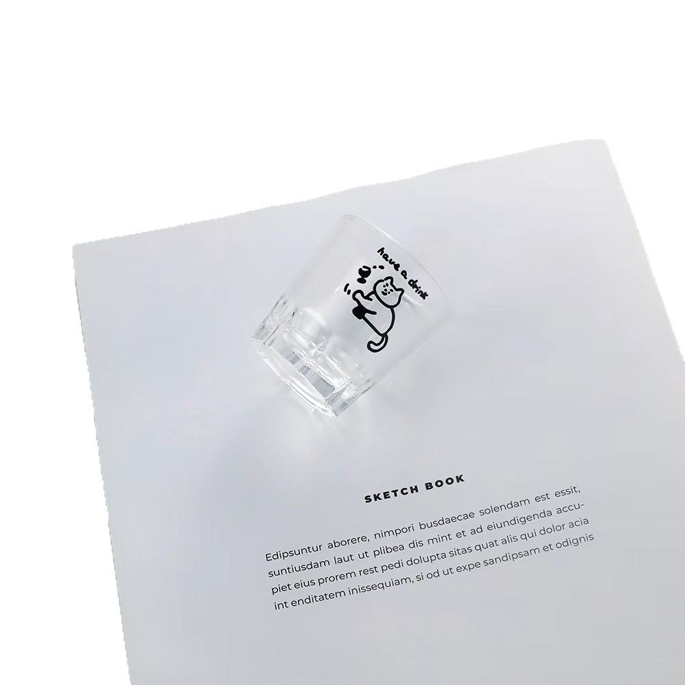 好宅選品 🏠 ins風小酒杯 燒酒杯 玻璃杯 簡約插圖 清酒杯