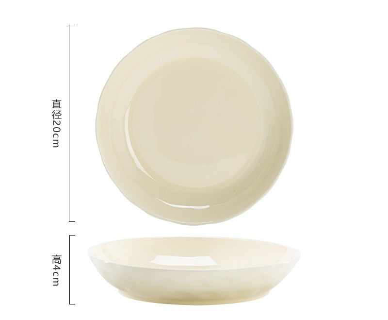 ins 奶油風格 碗碟套裝 陶瓷 餐具 喬遷新居 結婚禮物 碗碟筷碗盤 家用 碗筷 魚盤 方盤