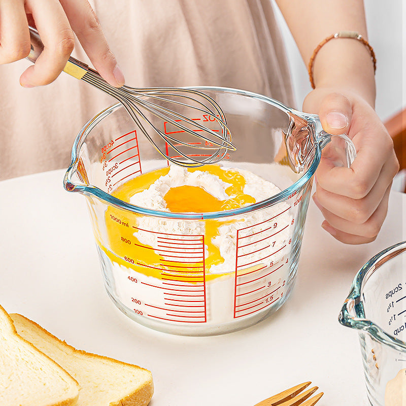 好宅選品 🏠 可加熱量杯 350ml 500ml 玻璃量杯 玻璃杯 打蛋杯 毫升計量杯 烘焙刻度杯