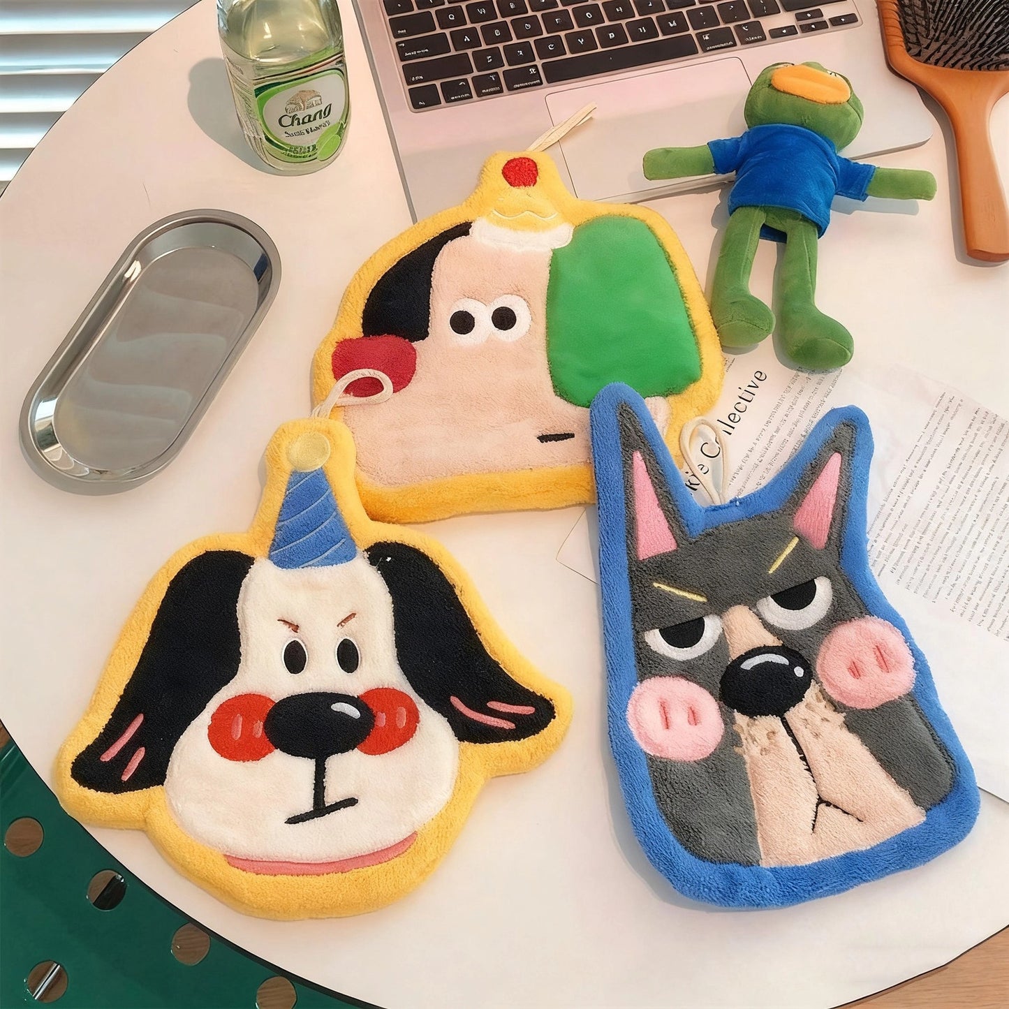 好宅選品 🏠 ins 多巴胺擦手巾 掛式吸水加厚毛巾 擦手帕 洗手小方巾