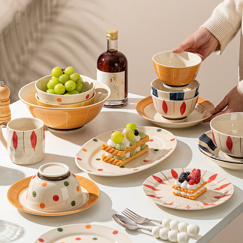 好宅選品 🏠 日式 陶瓷碗 陶瓷盤 釉下彩 ins風  碗盤 餐具