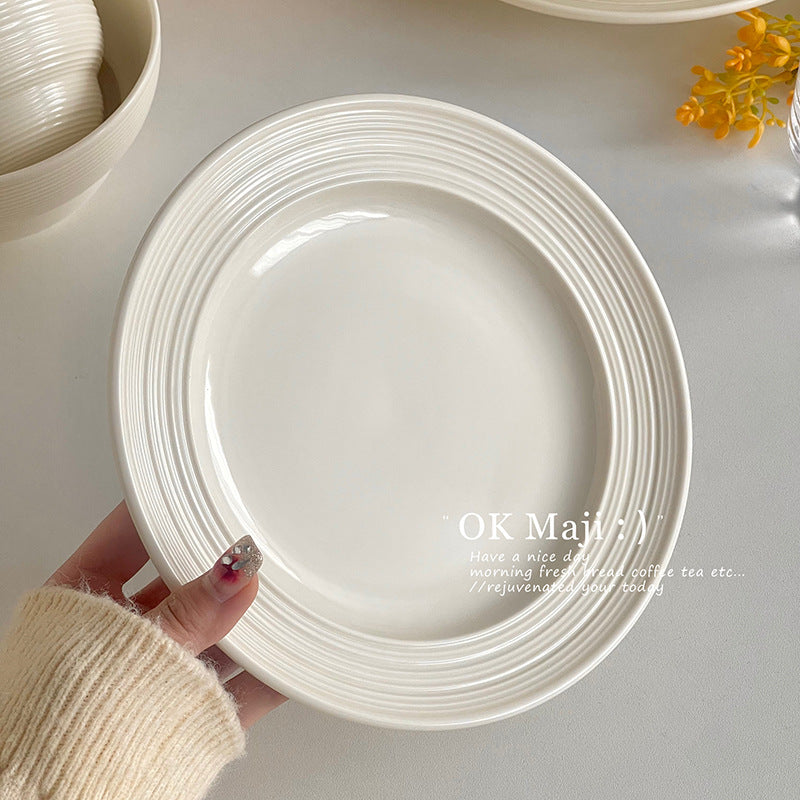 ins風 螺紋餐具組 碗盤