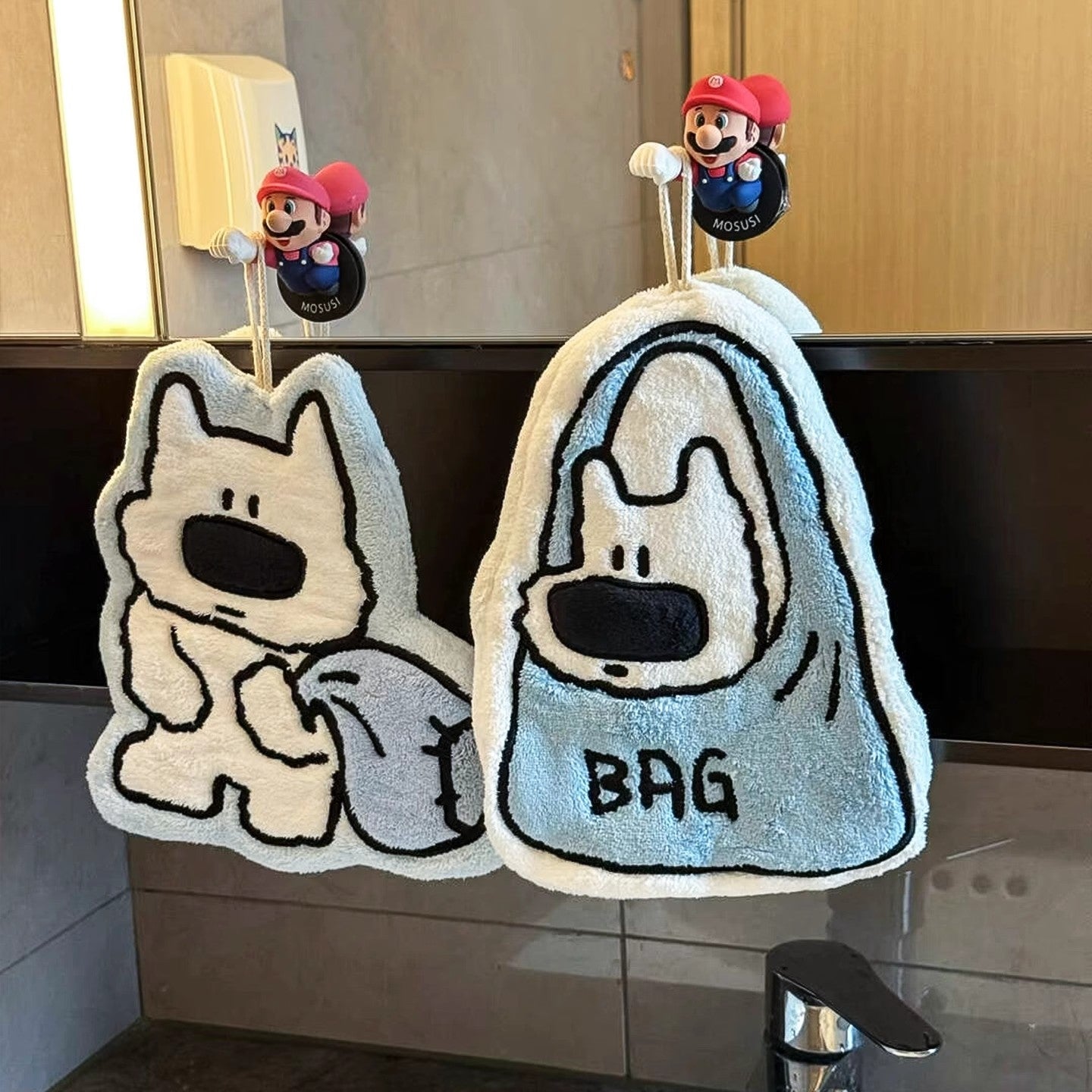 好宅選品 🏠 ins 擦手巾 掛式吸水加厚毛巾 擦手帕 洗手小方巾