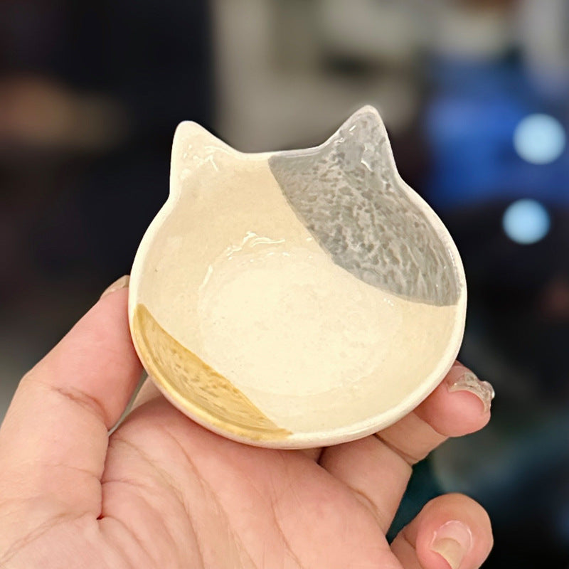 好宅選品 🏠 日式小貓 調味料碟 沾料碟 釉下彩餐具 油醋碗 復古陶瓷 點心盤