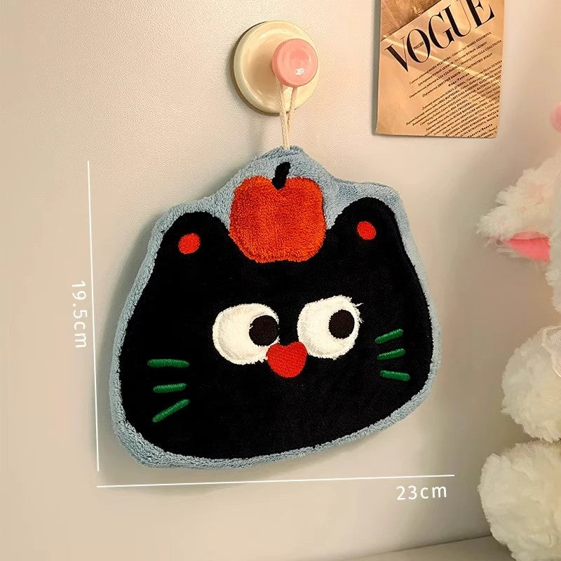 好宅選品 🏠 ins 多巴胺擦手巾 掛式吸水加厚毛巾 擦手帕 洗手小方巾