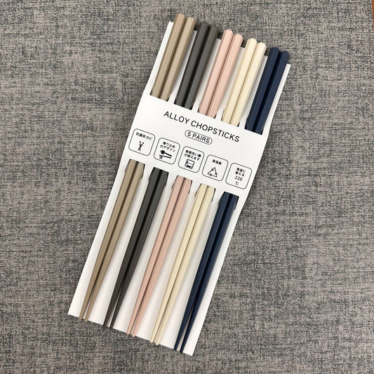 好宅選品 🏠 莫蘭迪色 日式合金筷 防滑 耐高溫 餐具 筷子