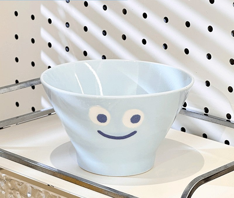 好宅選品 🏠 表情包 陶瓷飯碗 餐具 斗笠碗 防燙 飯碗 沙拉碗 一家人飯碗