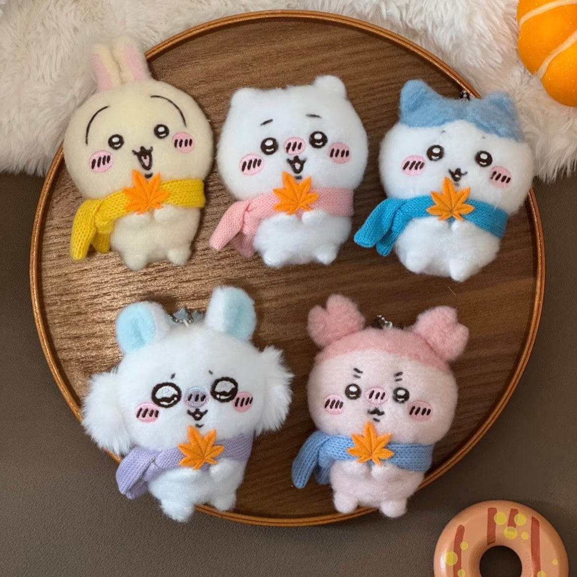 現貨秒發 🔥 吉伊卡哇 毛茸茸 圍巾 Miniso 毛絨公仔 名創優品 烏薩奇 小八 chiikawa 冬日 吊飾