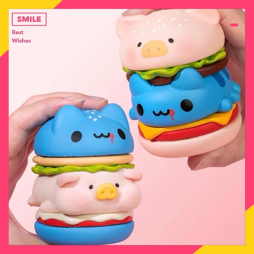 現貨秒發 ⚡ Lulu豬 x 咖波 疊疊樂漢堡 確認款 公仔 52toys 罐頭豬 吊卡 貓貓蟲 招牌lu堡 招牌咖堡