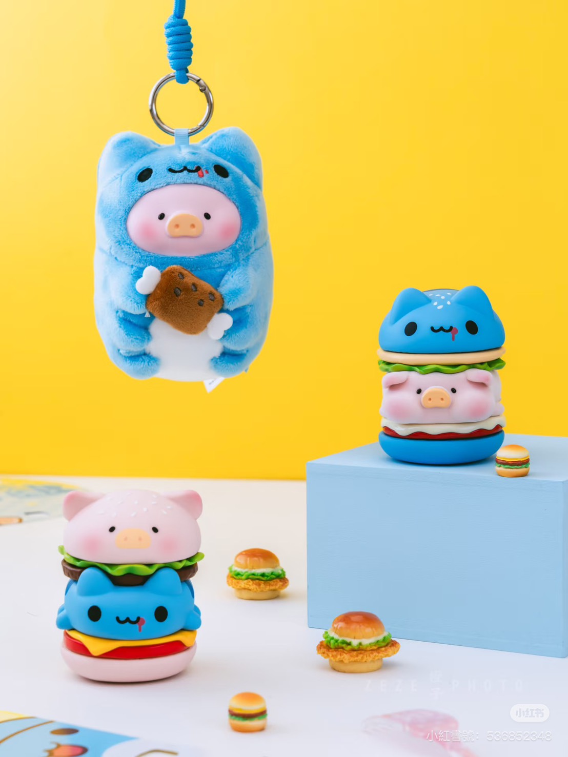 現貨秒發 ⚡ Lulu豬 x 咖波 疊疊樂漢堡 確認款 公仔 52toys 罐頭豬 吊卡 貓貓蟲 招牌lu堡 招牌咖堡