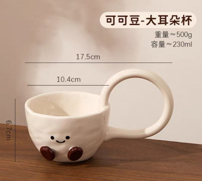 好宅選品 🏠 ins 可可豆系列 迷你杯 飯碗 甜點碗 沙拉盤 陶瓷碗  盤子 陶瓷盤