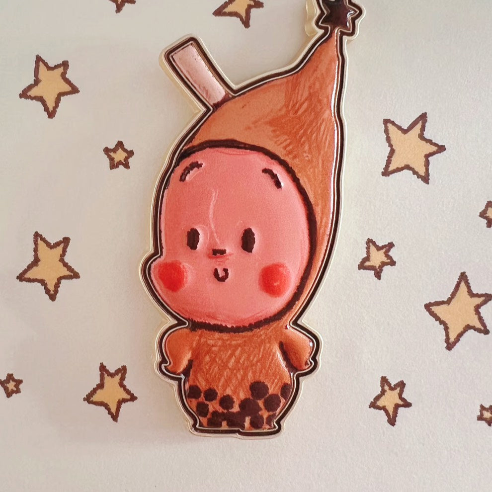 快速預購⚡星星人 珍珠奶茶 & 櫻桃冰茶 喜茶聯名 徽章 茶瓶款 舉杯款 積分兌換 萌粒 泡泡瑪特 popmart 公仔 吊卡