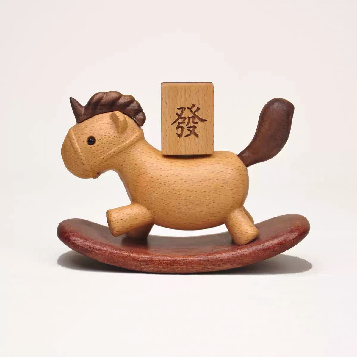 好宅選品 🏠 馬上發財 馬上有錢 櫸木搖搖木馬 掛件木雕小馬 擺飾 木藝裝飾品 馬年禮物 馬年擺飾