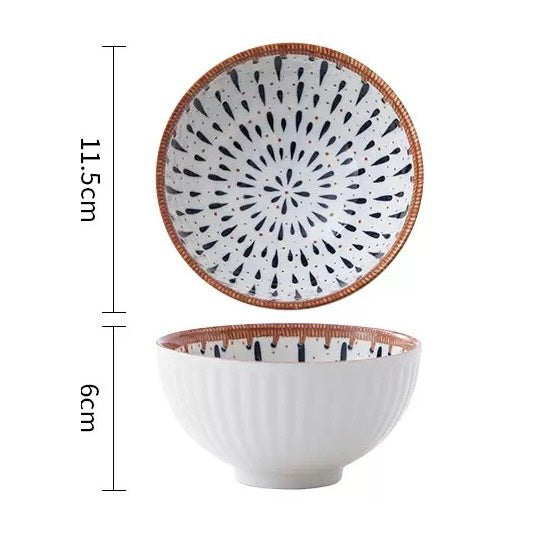 好宅選品 🏠 日式復古藤編 陶瓷碗 4.5英吋 米飯碗 餐具 碗 器皿 陶瓷盤 八吋盤 淺盤 碗盤