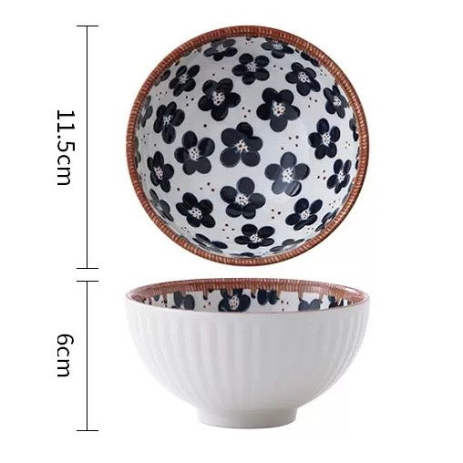 好宅選品 🏠 日式復古藤編 陶瓷碗 4.5英吋 米飯碗 餐具 碗 器皿 陶瓷盤 八吋盤 淺盤 碗盤