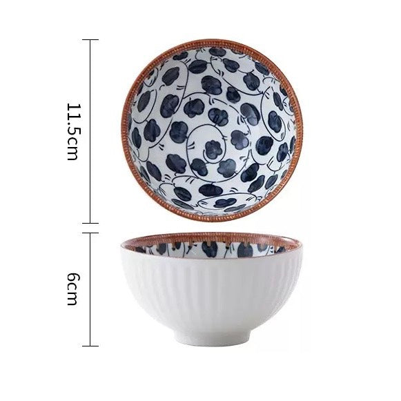 好宅選品 🏠 日式復古藤編 陶瓷碗 4.5英吋 米飯碗 餐具 碗 器皿 陶瓷盤 八吋盤 淺盤 碗盤