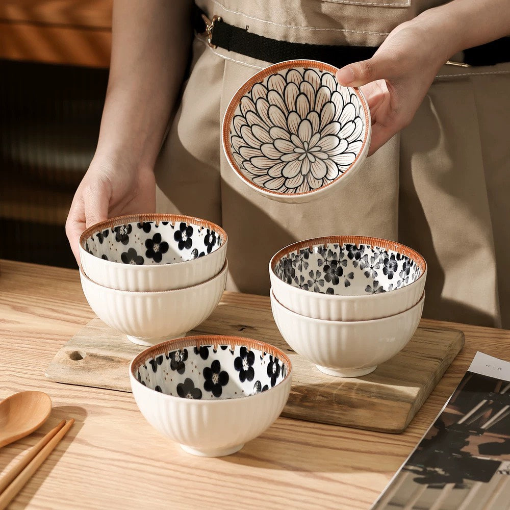 好宅選品 🏠 日式復古藤編 陶瓷碗 4.5英吋 米飯碗 餐具 碗 器皿 陶瓷盤 八吋盤 淺盤 碗盤