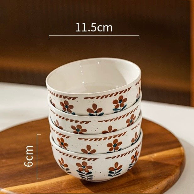 好宅選品 🏠 復古小花系列 深盤 淺盤 方盤 日式浮雕 沙拉盤 花形碟4英吋 甜穗 骨碟 點心碟