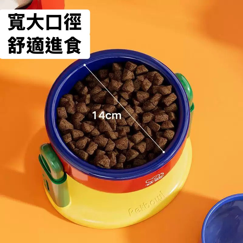 好宅選品 🏠 多巴胺寵物碗 飼料盒 吸盤防傾倒 升降可調式 狗盆 貓狗通用 水碗 狗碗 大容量收納盒 飼料分裝