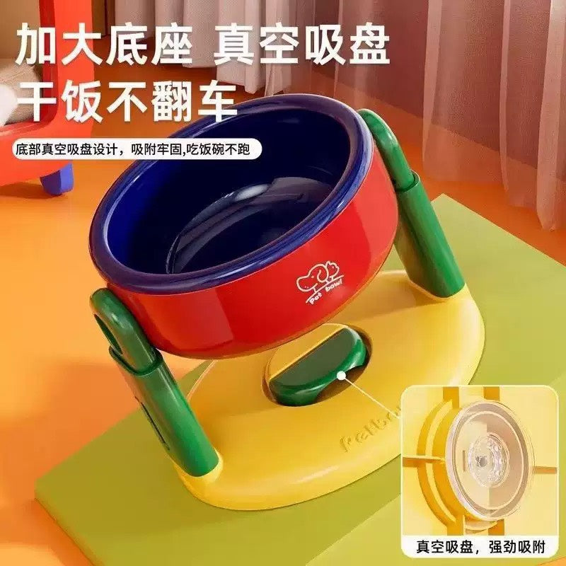 好宅選品 🏠 多巴胺寵物碗 飼料盒 吸盤防傾倒 升降可調式 狗盆 貓狗通用 水碗 狗碗 大容量收納盒 飼料分裝