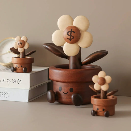 好宅選品 🏠 實木有錢花 好運太陽花 入厝禮 治癒手辦 新婚禮物 居家擺件