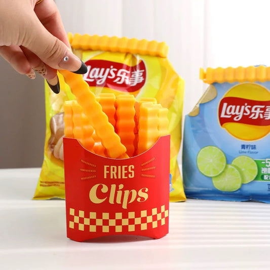 好宅選品 🏠 PVC 薯條封口夾 磁吸冰箱貼 零食袋防潮濕 保鮮食物 調味密封夾